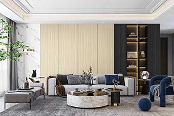 金华轻奢风格-客厅
